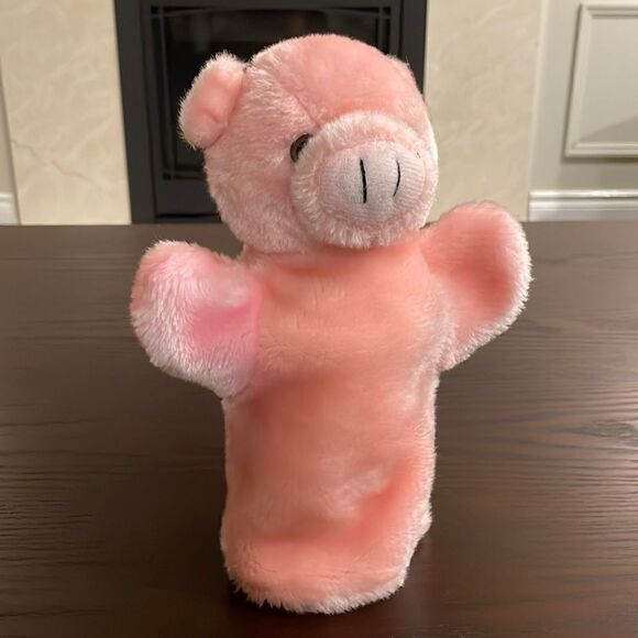 Adorable Pink Pig Piglet Piggy Hand Puppet Good Condition 10” tall Puppets - Picture 1 of 6